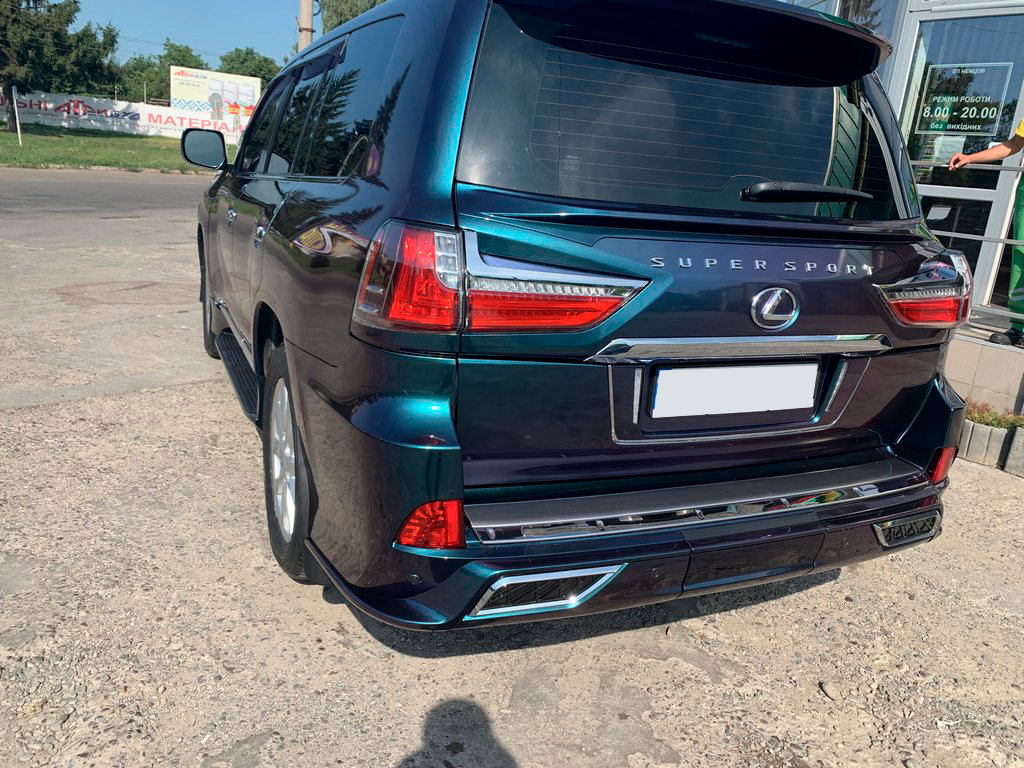 Задній дифузор TRD (2016-2022) Білий колір для Lexus LX570/450d рр - фото 1