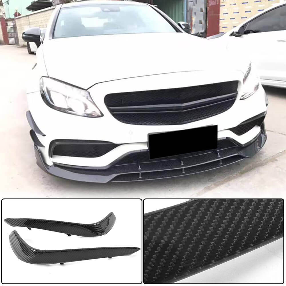 Накладки на протитуманки (для С63 AMG 2015-2019, Карбон) - фото 1