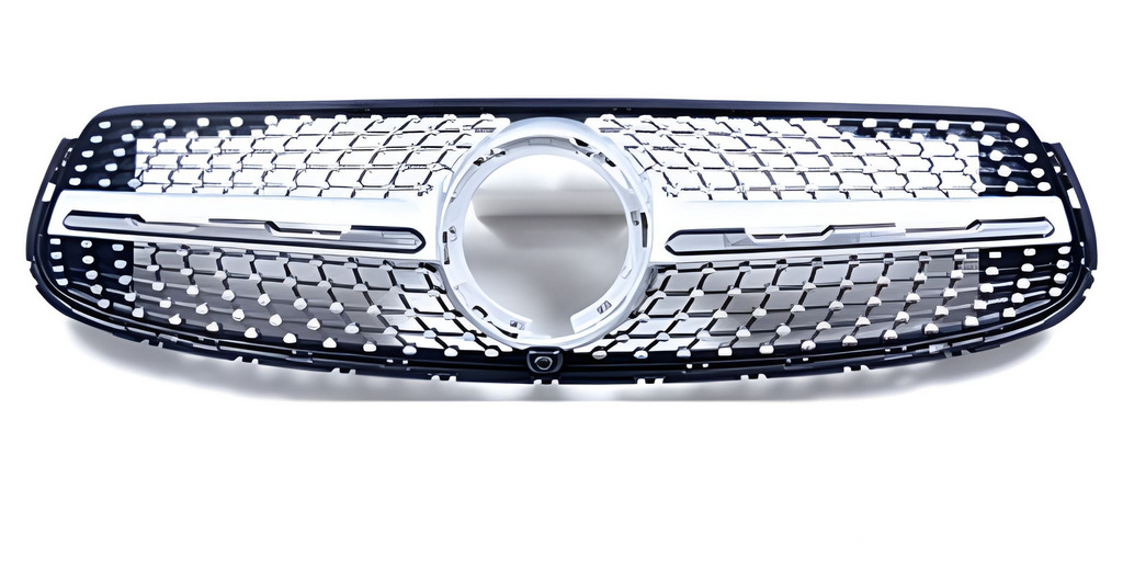 Передня решітка Diamond Silver (для GLC 43 AMG/GLC 63 AMG/AMG-Line 2019-2022) Без місця під камеру - фото 2