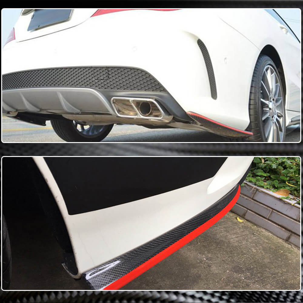 Накладки на задній бампер V3 (для AMG-Line / CLA45 AMG SD, Карбон) - фото 8