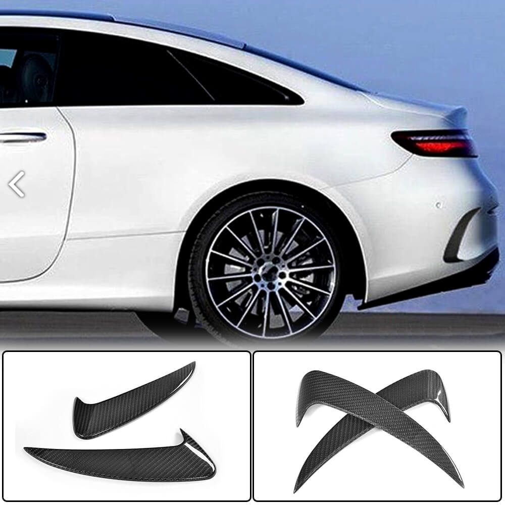Накладки на задній бампер (для AMG-Line 2017-2019, Карбон) - фото 1