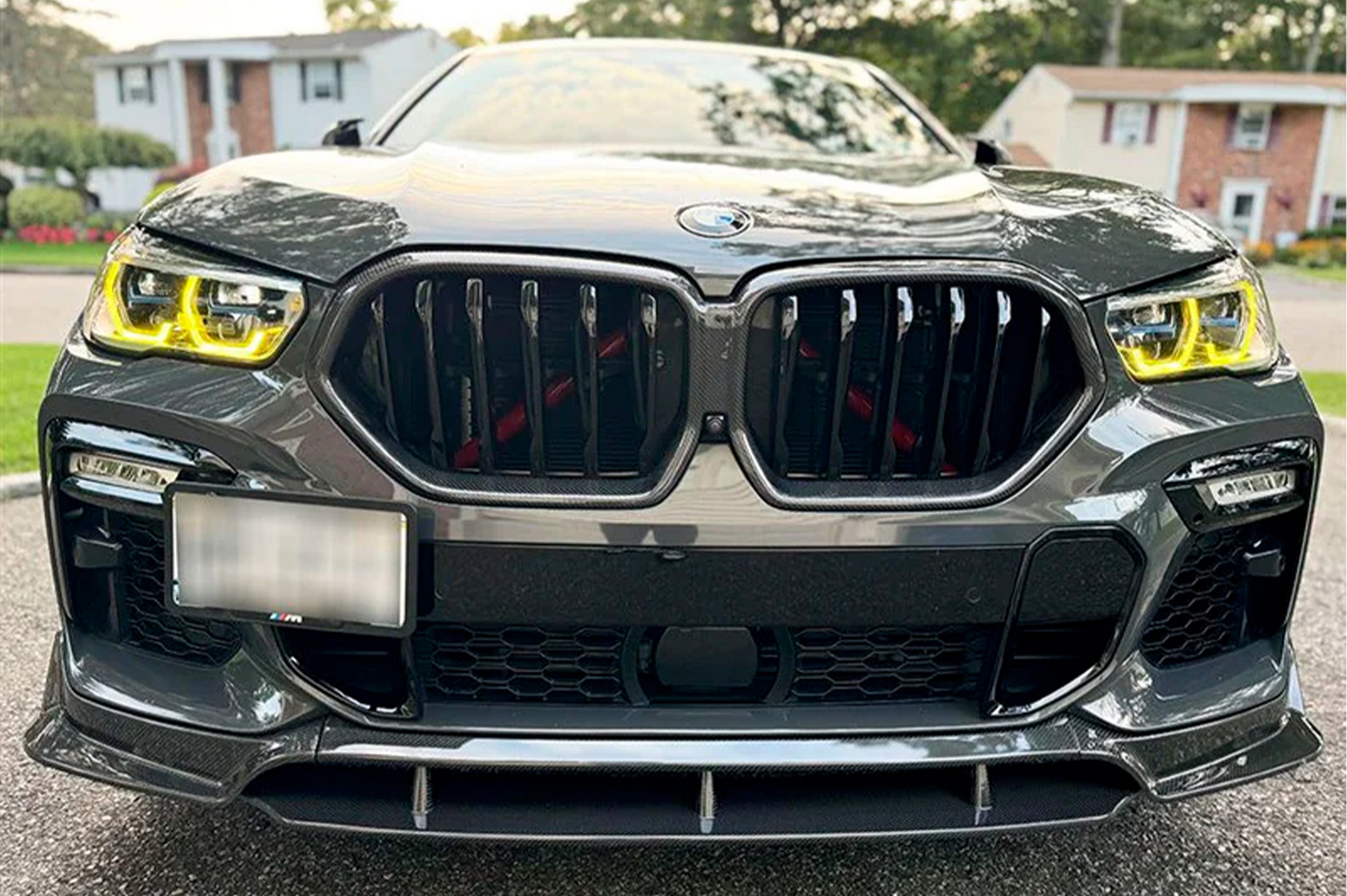 Накладка на передній бампер Carbon V1 (для M-Sport, 2018-2022) - фото 2