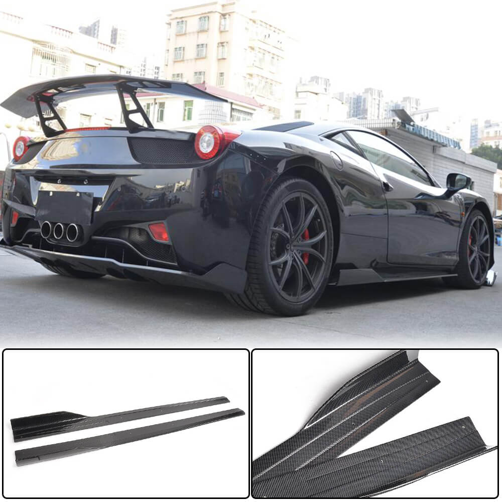 Бокові пороги (2011-2013, Карбон) для Ferrari 458 Italia рр