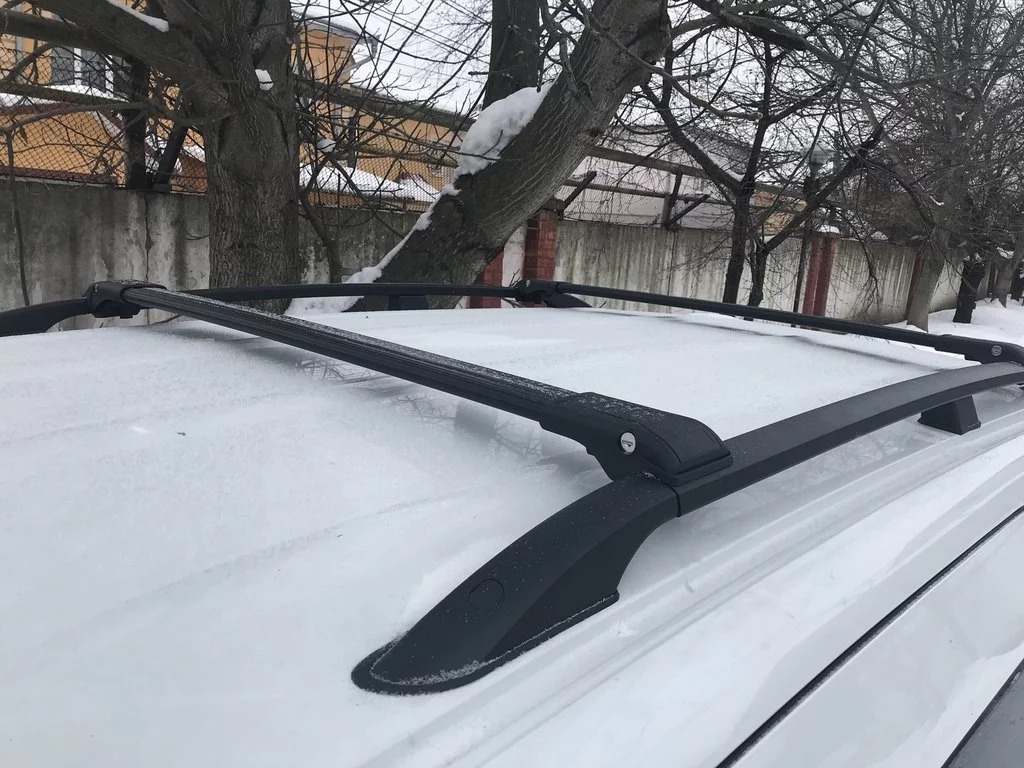 Багажник (поперечини) на звичайні рейлінги під ключ WingBar V1 (2 шт) до 140 см, Сірі - фото 4