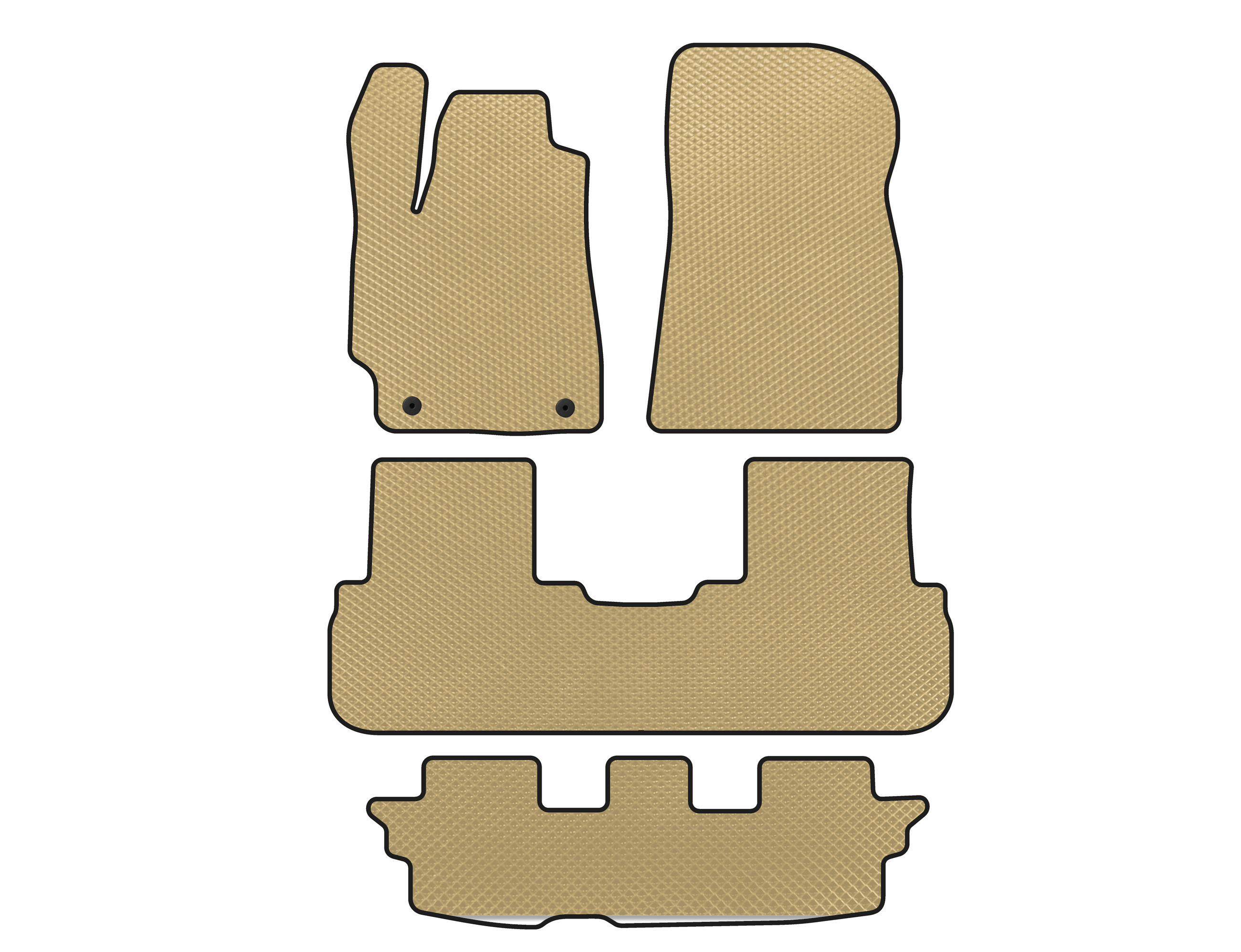 Килимки EVA (3 ряди, Бежевий) - фото 1