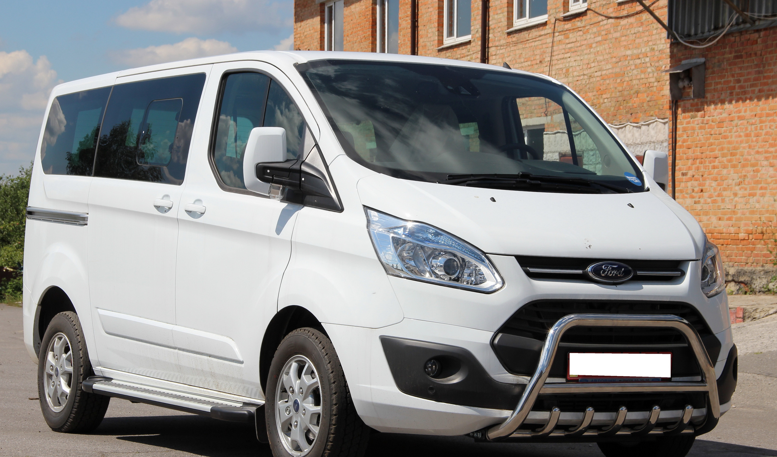 Кенгурятник WT003 (нерж) для Ford Custom 2013-2022 рр - фото 4