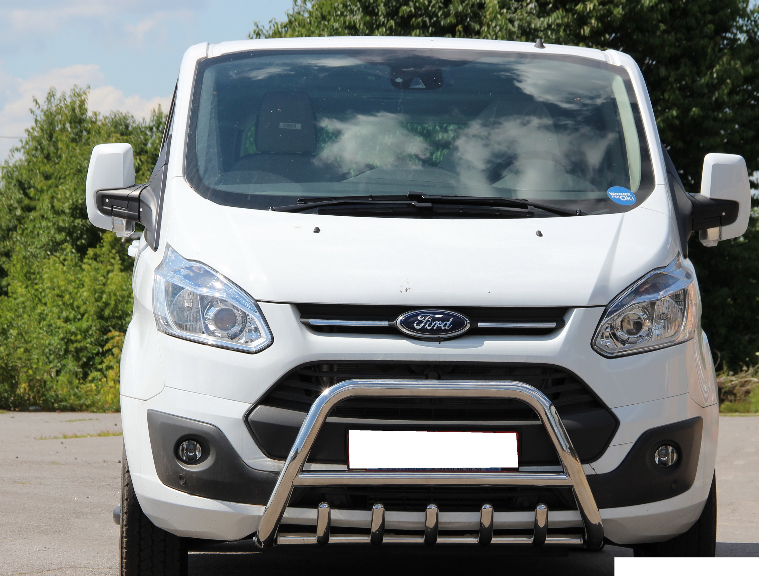 Кенгурятник WT003 (нерж) для Ford Custom 2013-2022 рр