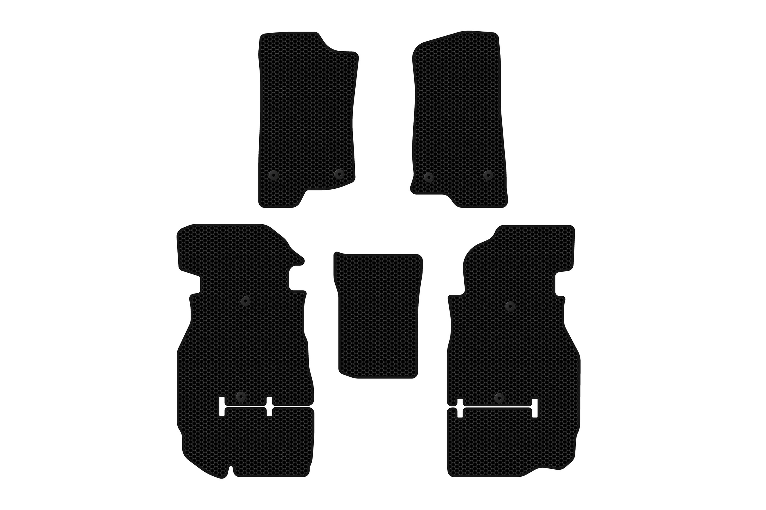 Гумові килимки Carsuit (Rubicon Unlimited/5-ти дверний, чорні) - фото 1