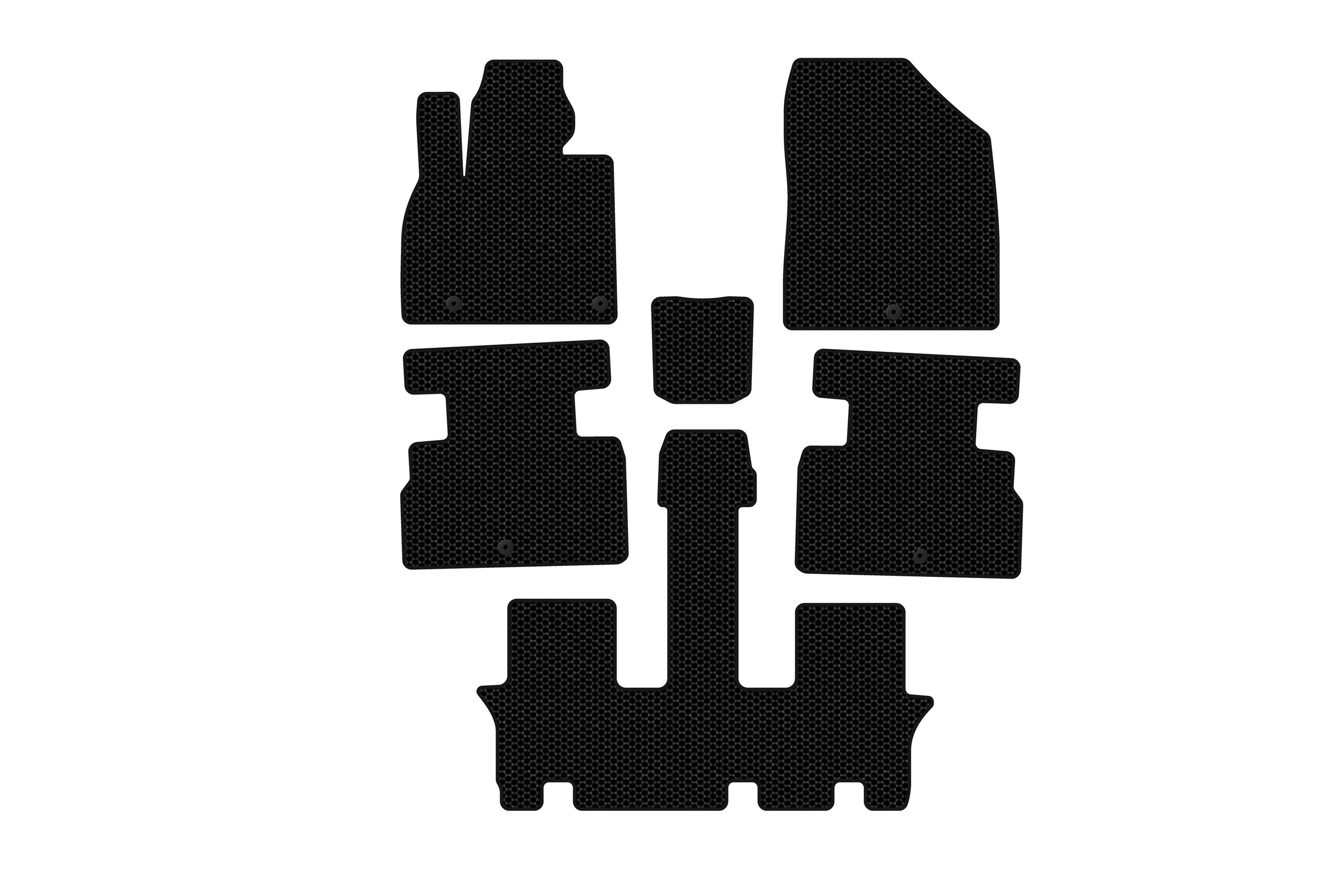 Гумові килимки Carsuit (3 ряди, 7-ми місний, чорні) - фото 1