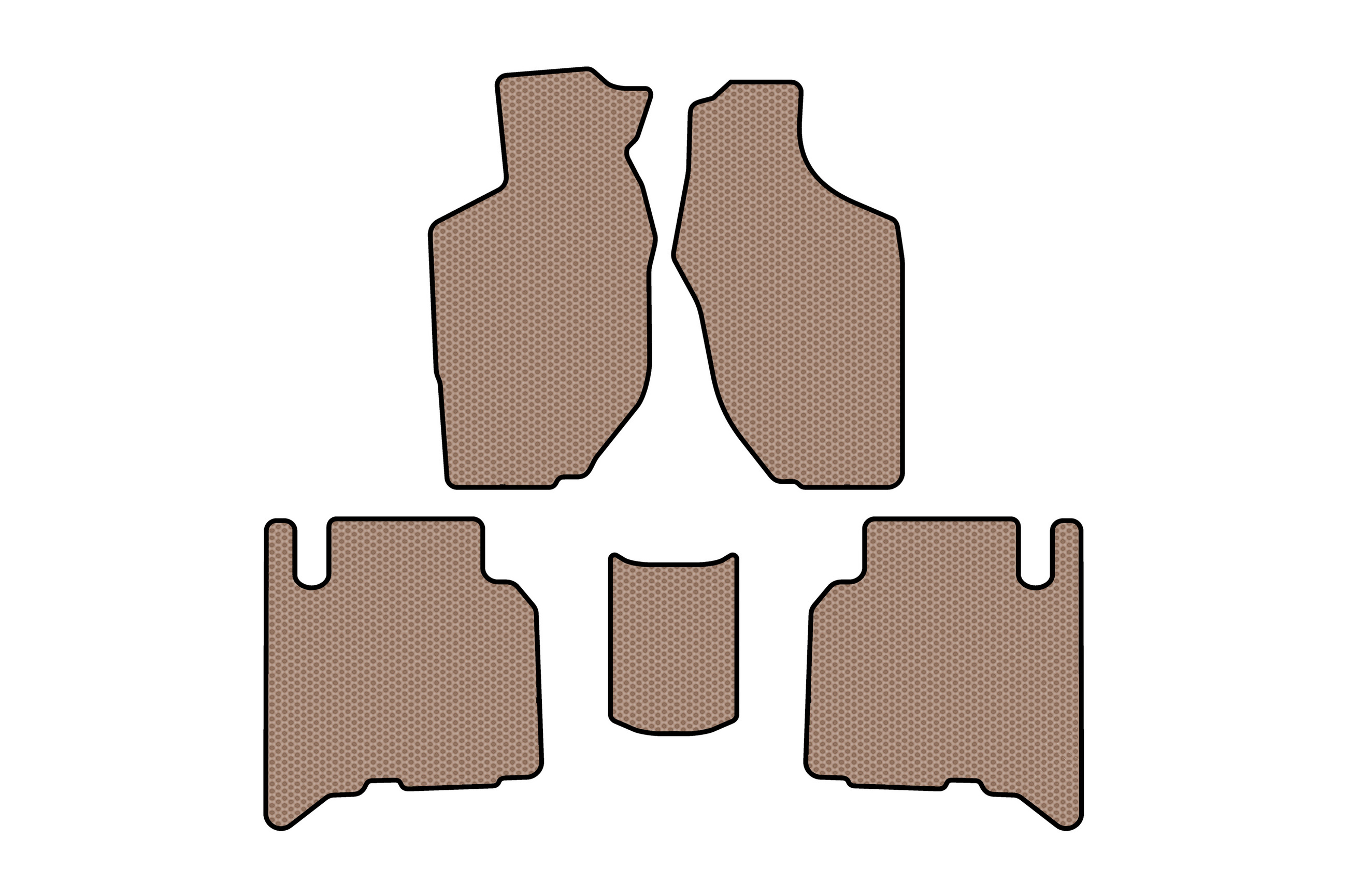 Гумові килимки Carsuit (5-ти дверний, бежевий) - фото 1