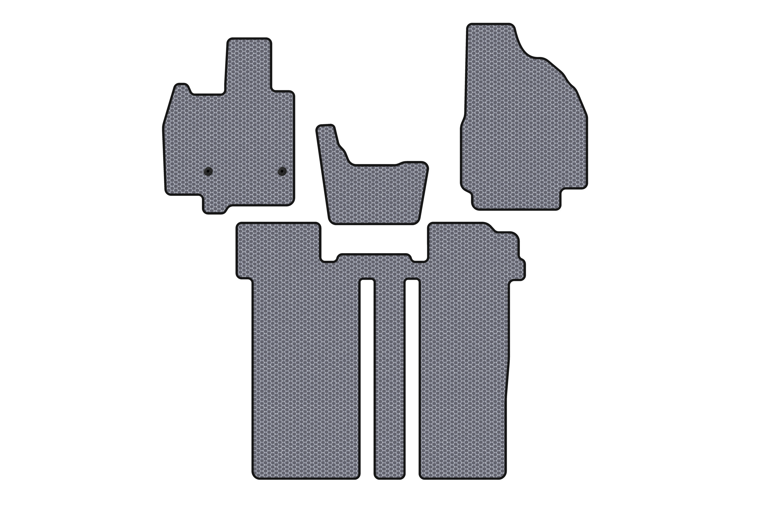 Гумові килимки Carsuit (2 ряди, 6-ти місний, сірий) - фото 1