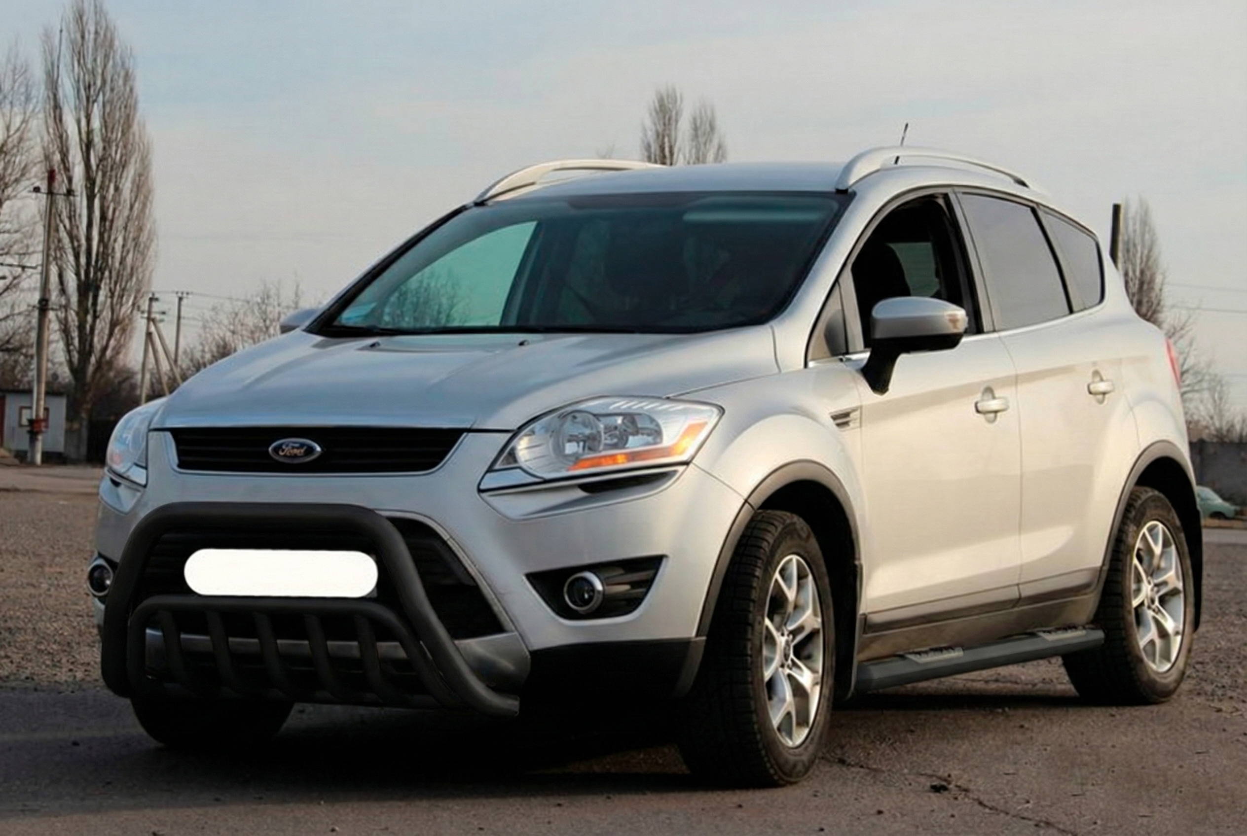 Кенгурятник WT002 Black (нерж.) для Ford Kuga 2008-2013 рр - фото 1
