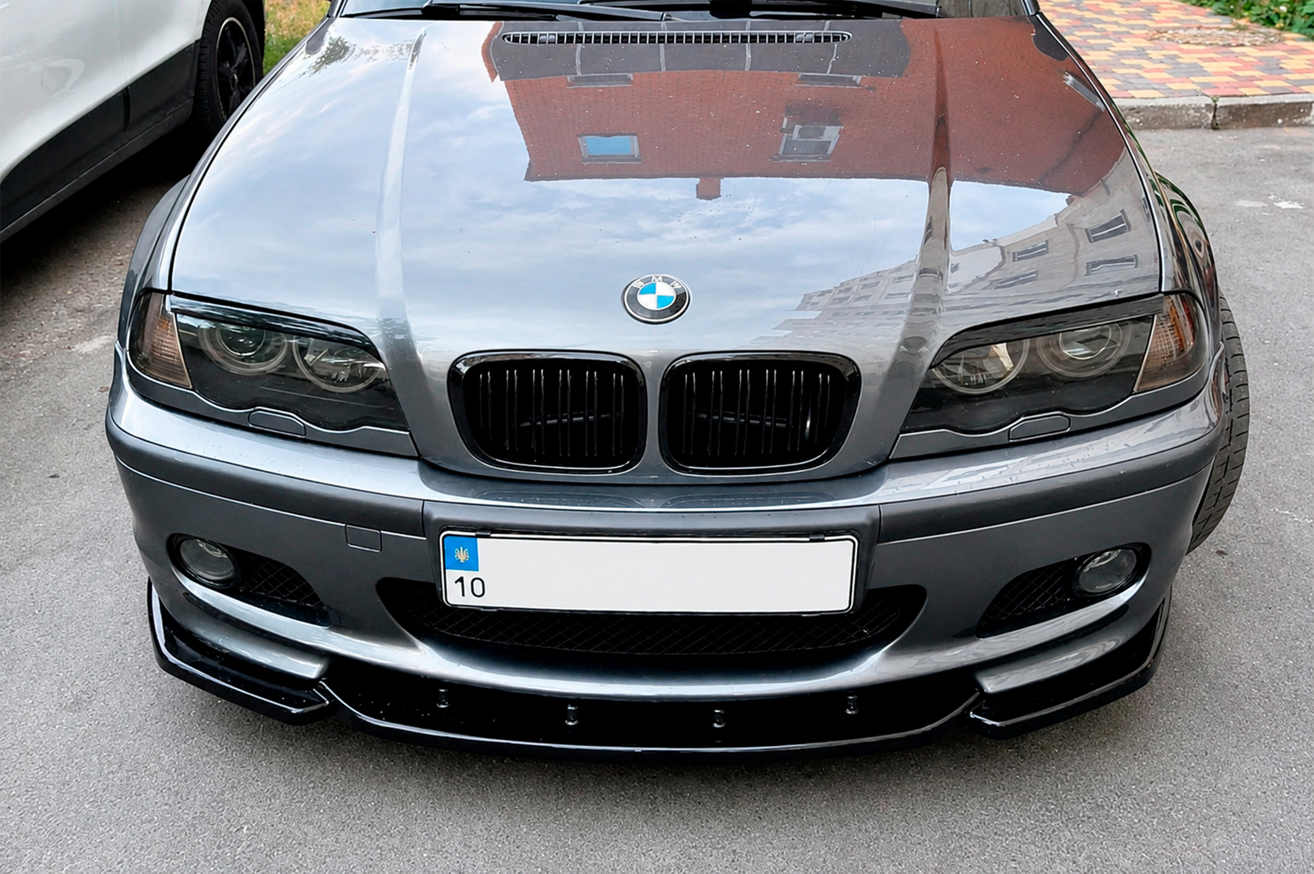 Передня Lip накладка DPT V-2 (для M-Sport 2003-2006, чорний глянець) - фото 3