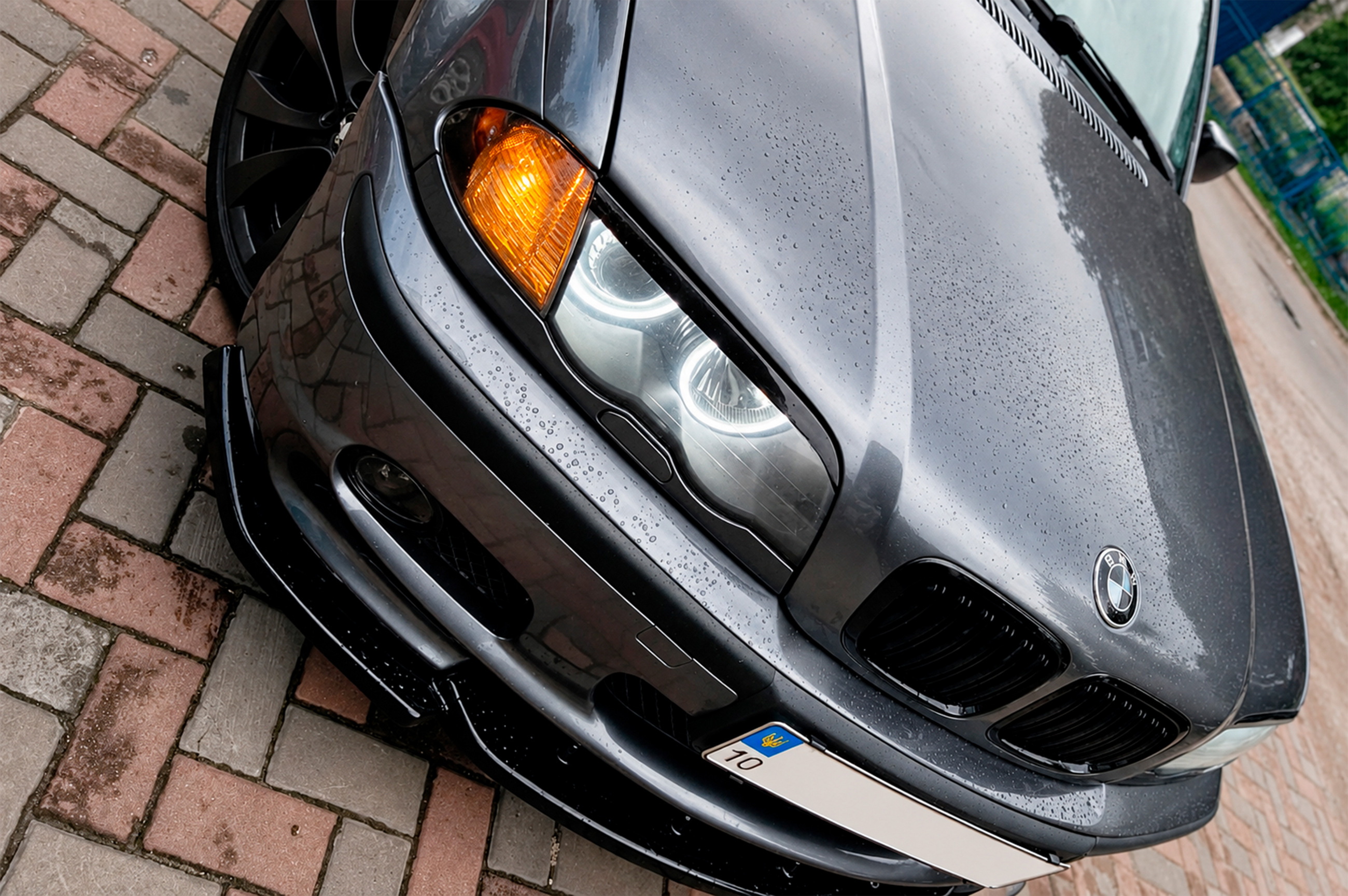 Передня Lip накладка DPT V-2 (для M-Sport 2003-2006, чорний глянець) - фото 6