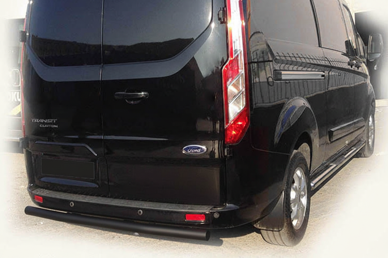 Задня дуга AK002 Black (нерж) для Ford Custom 2013-2022 рр - фото 5