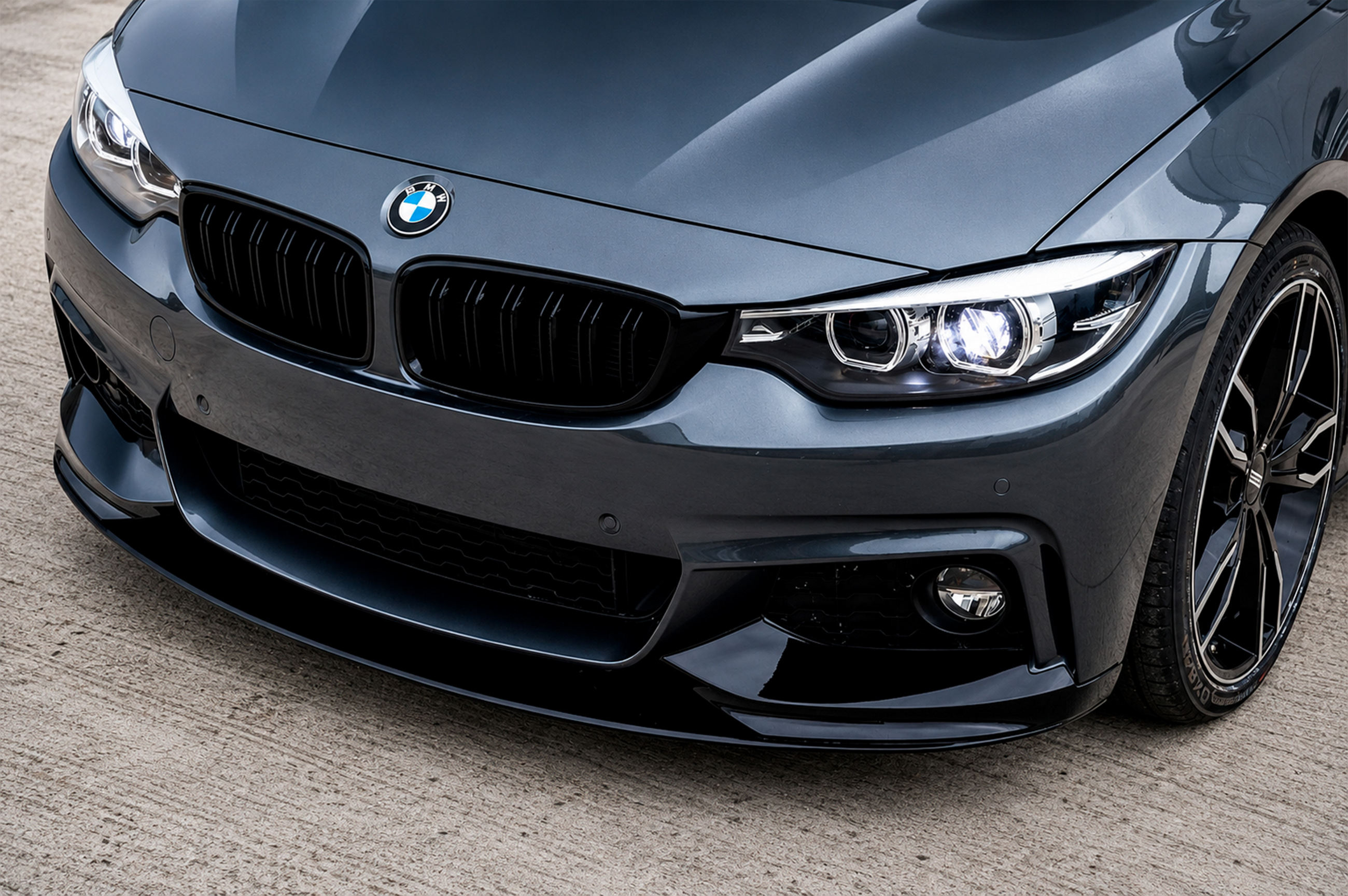 Передня Lip накладка MP-Style (для M-Sport, чорний глянець) - фото 1