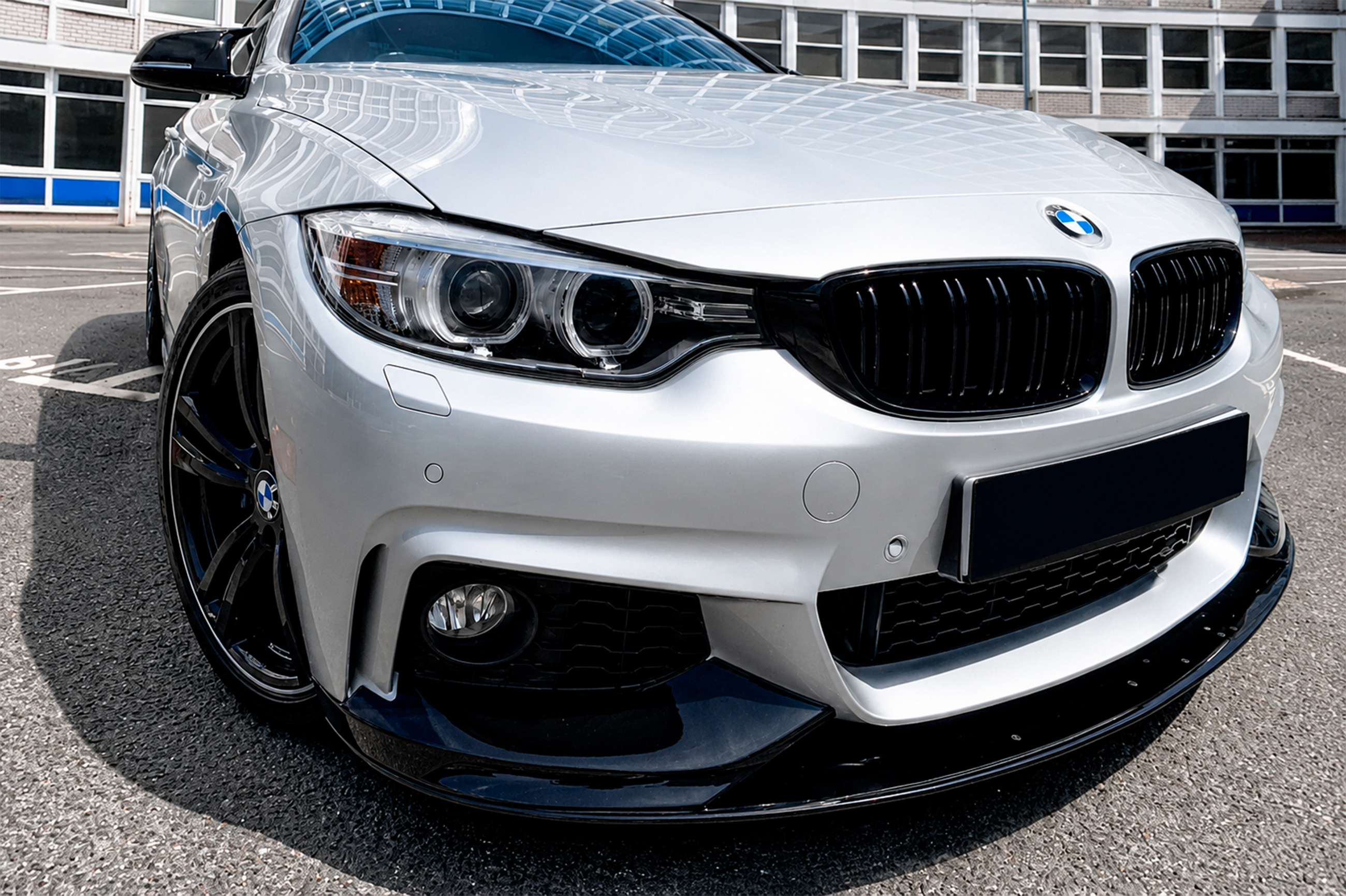 Передня Lip накладка MP-Style (для M-Sport, чорний глянець) - фото 3