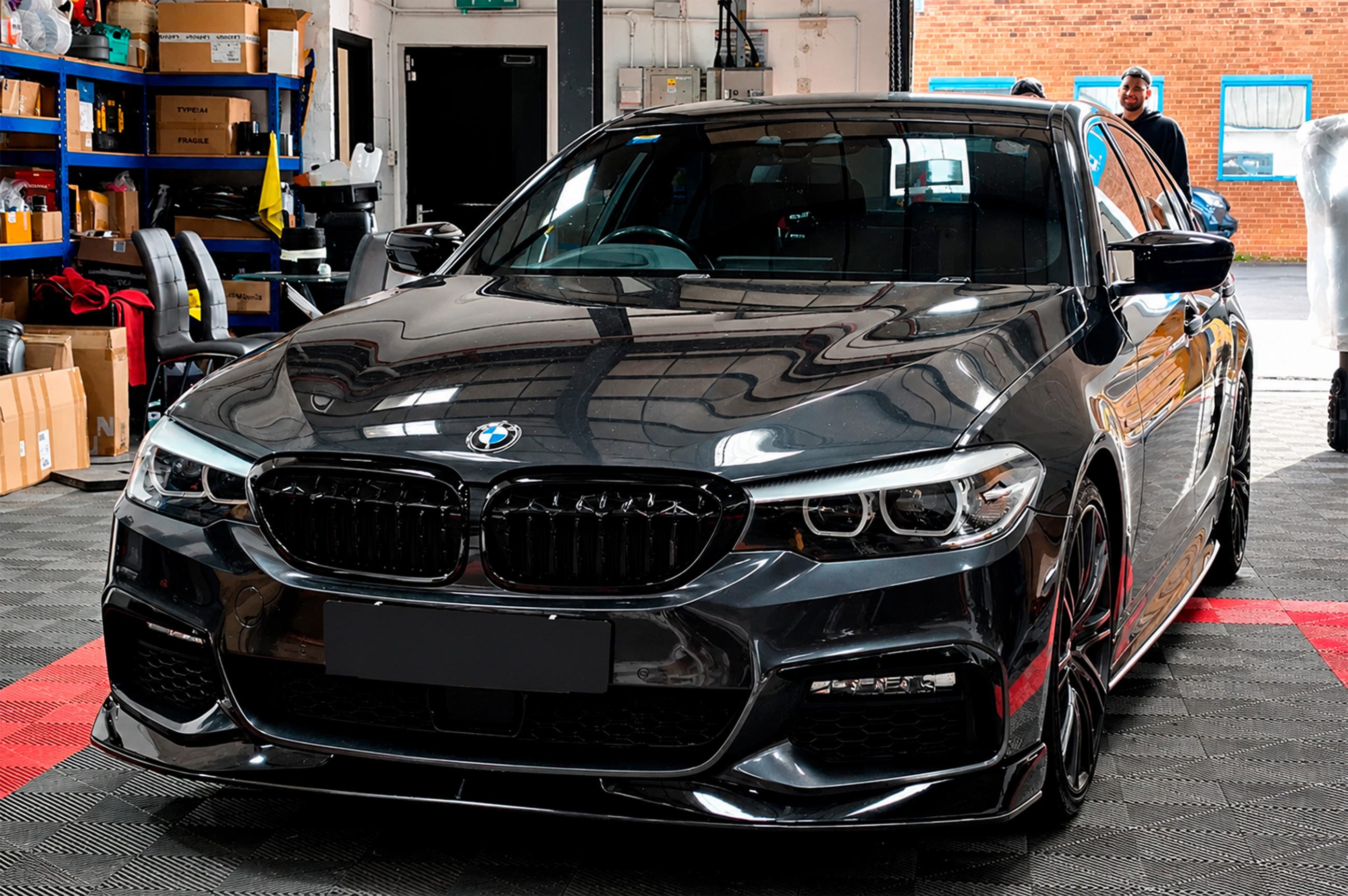 Накладка на передній бампер Lip AC-Style (для M-Sport 2017-2020, ABS) - фото 1
