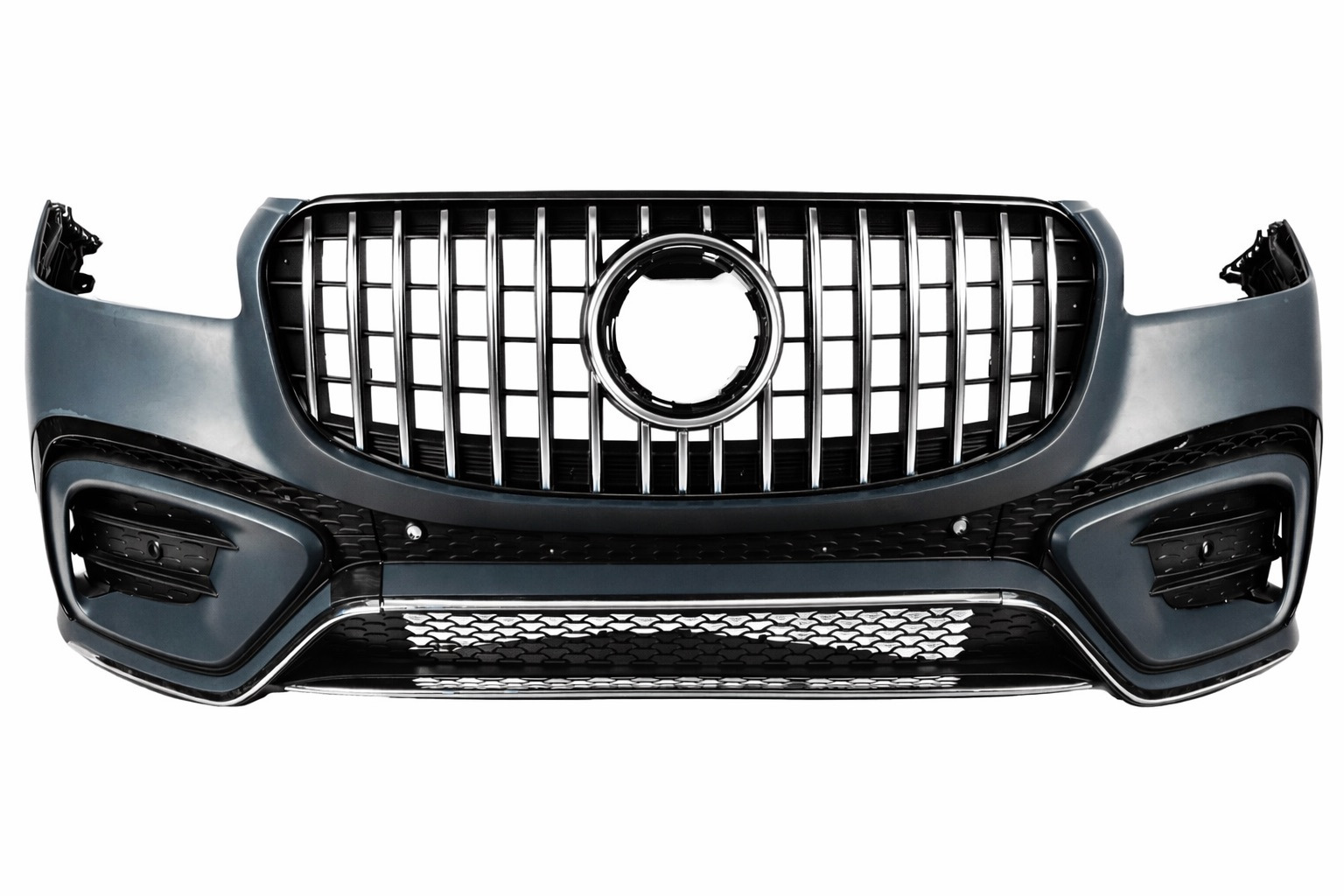 Передній бампер GLS450 в зібраному вигляді з решіткою GT Panamericana (2025-Design) - фото 1