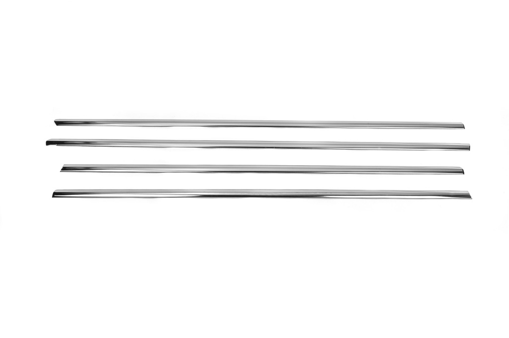 Нижні молдинги скла Black Chrome (4 шт, нерж) - фото 2