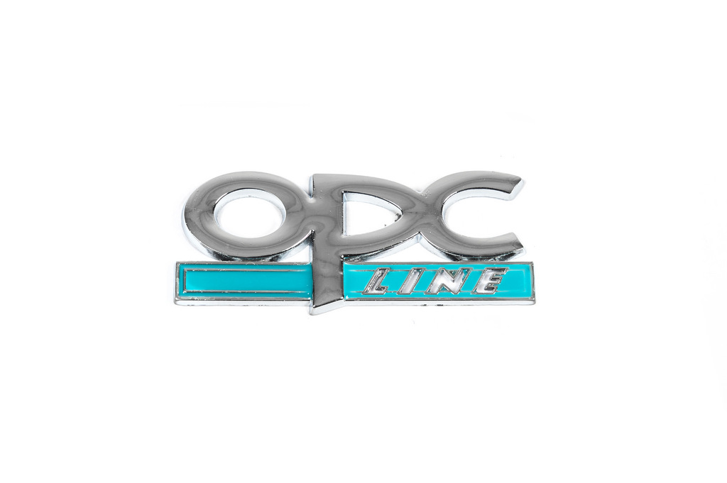 Металевий шильдик на багажник OPC Line (Хром+блакитний) - фото 2