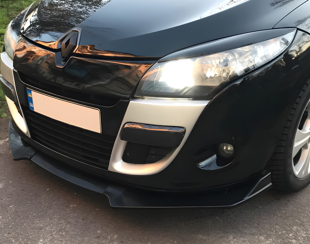 Універсальна передня Lip накладка DPT V-1 (ABS, чорний глянець) - фото 3