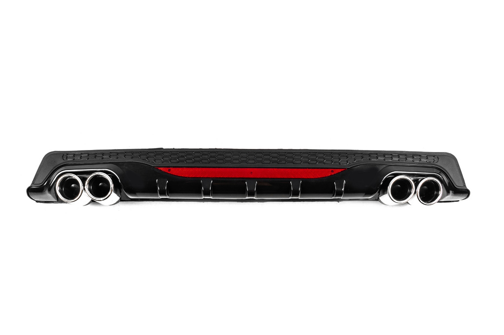 Універсальний задній дифузор DPT AMG Style V-1 (ABS) (сірий+чорний)