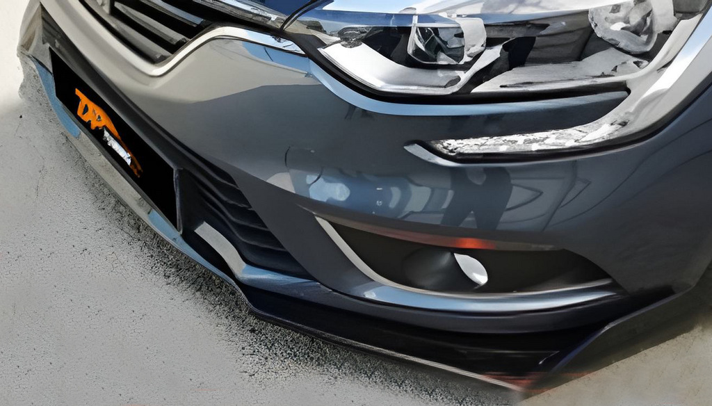 Універсальна передня Lip накладка DPT V-2 (ABS, чорний глянець) - фото 4