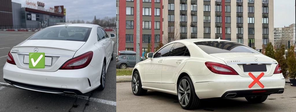 Задній дифузор з насадками Black (2015-2018, Дизайн CLS63) - фото 3