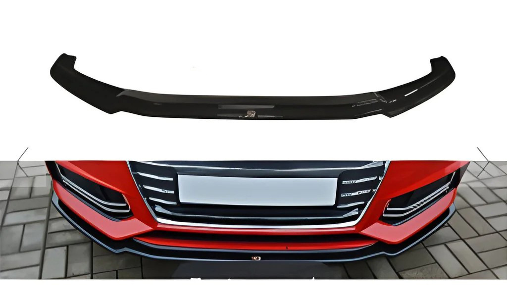 Передня Lip накладка DPT V-1 (для S-Line, 2015-2019, чорний глянець) - фото 2