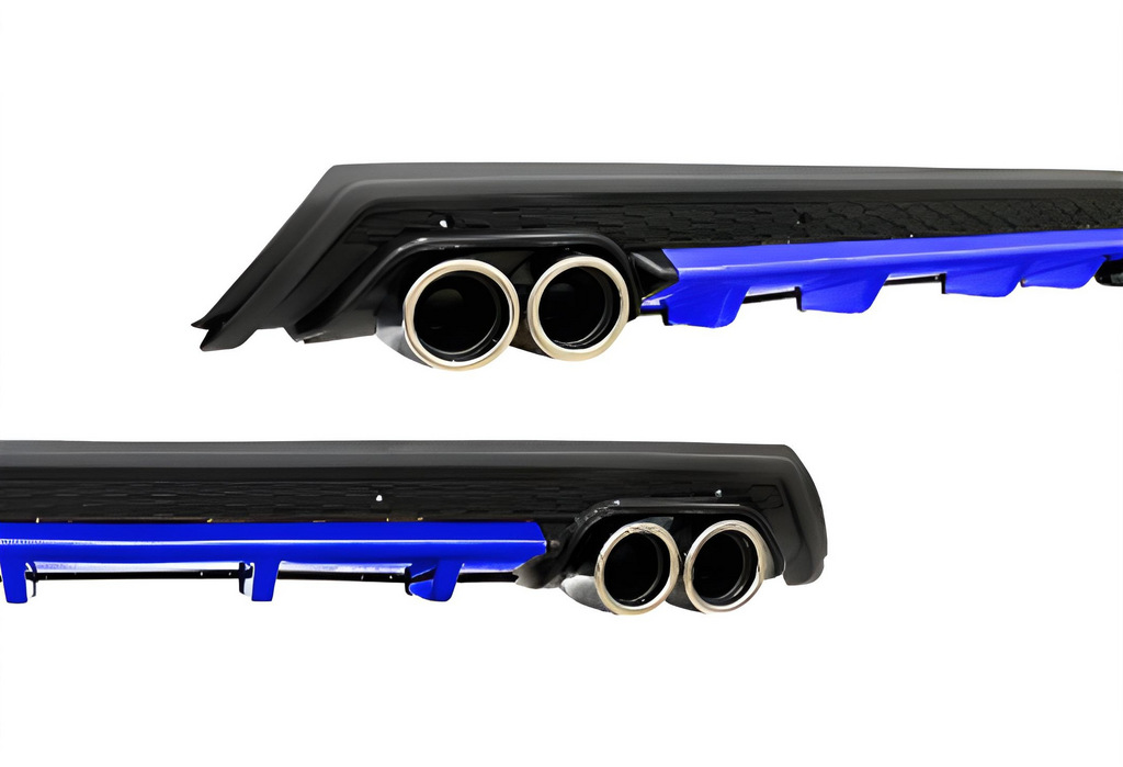 Універсальний задній дифузор DPT V-11 (ABS) (синій+чорний глянець) - фото 1