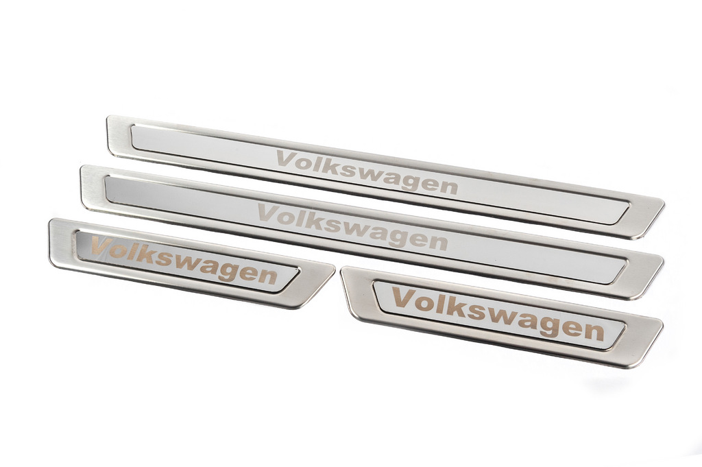 Універсальні накладки на пороги Volkswagen V-1 (4 шт., нерж) - фото 5