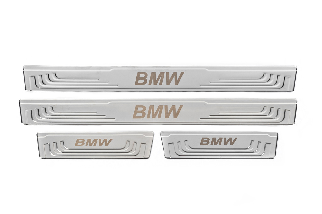 Універсальні накладки на пороги BMW V-2 (4 шт., нерж) - фото 2