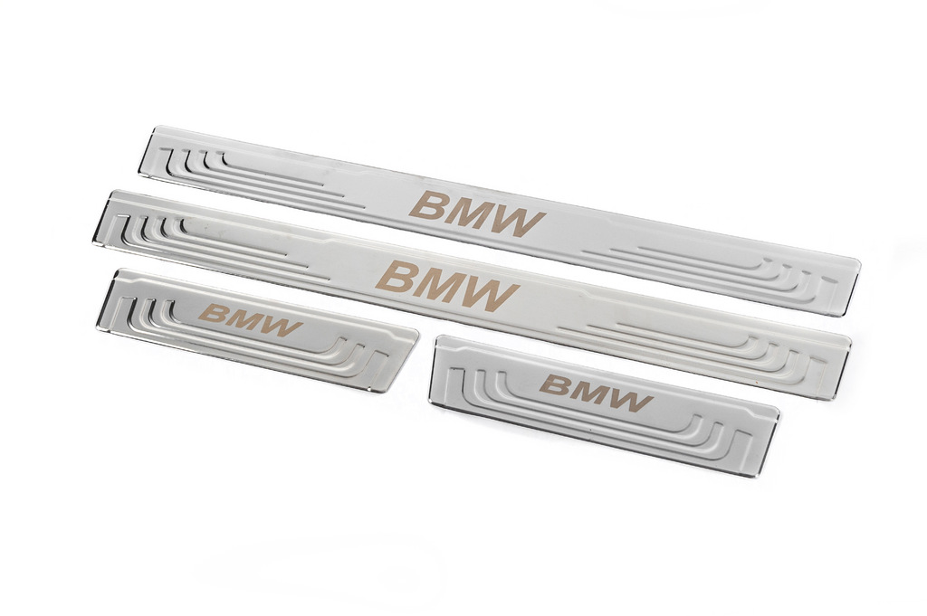 Універсальні накладки на пороги BMW V-2 (4 шт., нерж) - фото 3