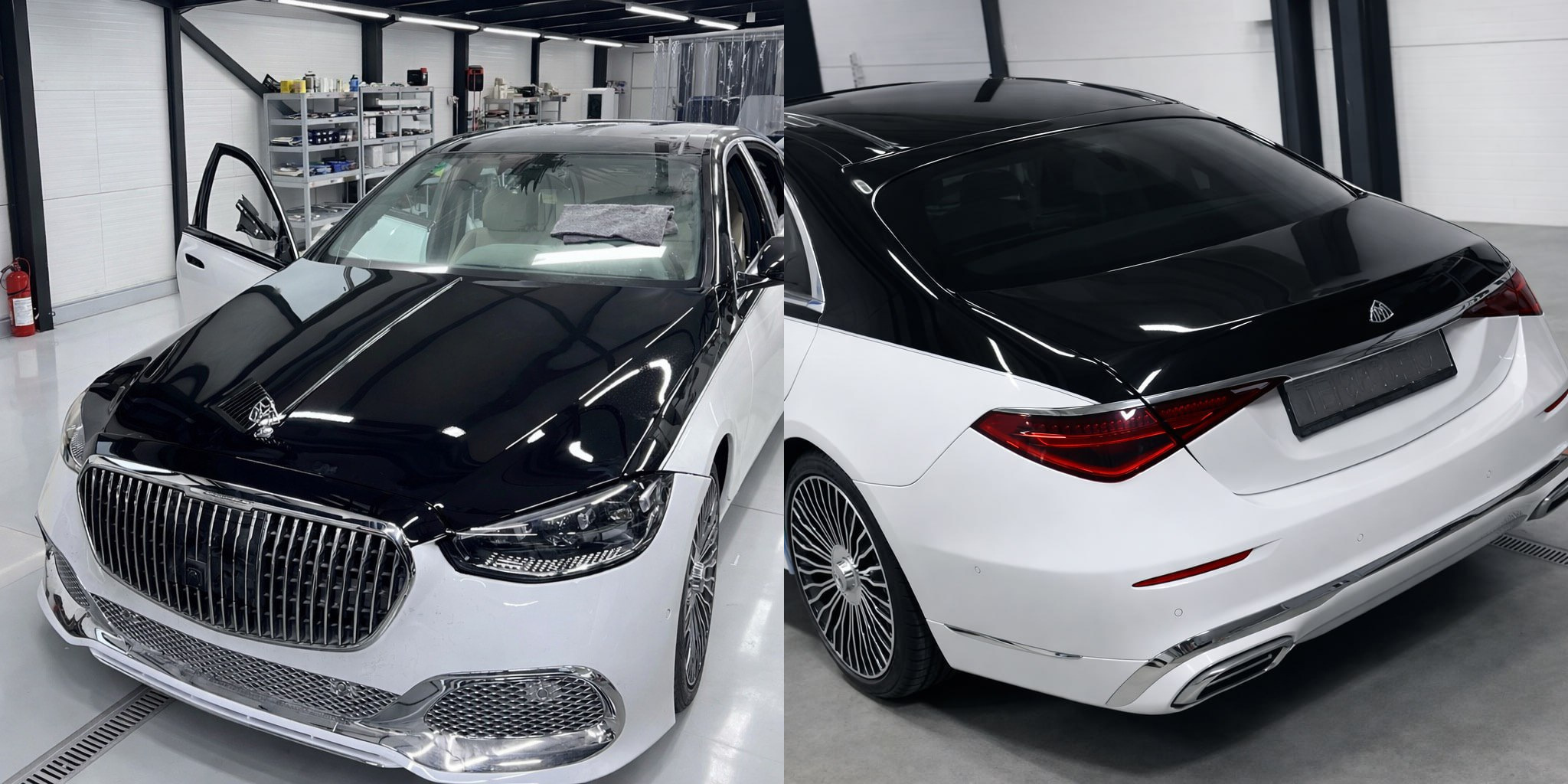 Комплект рестайлінга в W223 Maybach (з дверними ручками і вставками) - фото 2