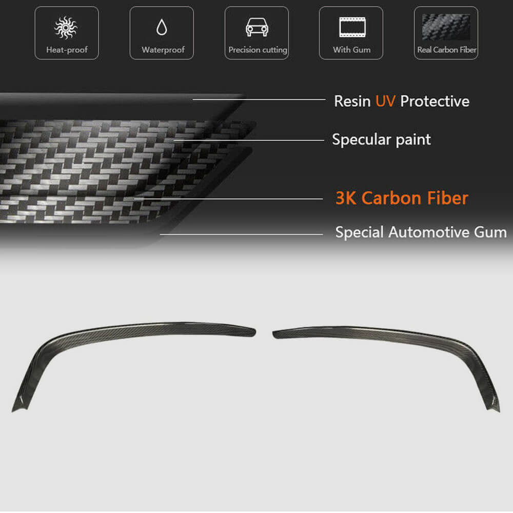 Накладки на протитуманки (для S-Line Sedan 2012-2016, Карбон) - фото 5