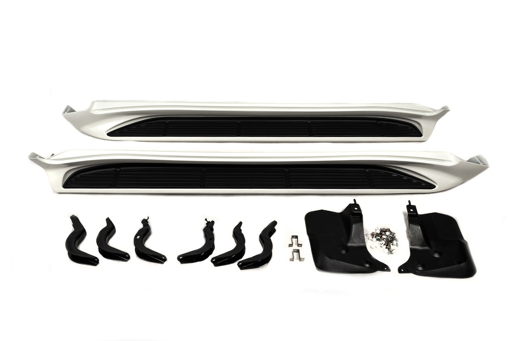 Бокові пороги V2 Білий колір для Lexus LX570/450d 2008-2022 рр - фото 3