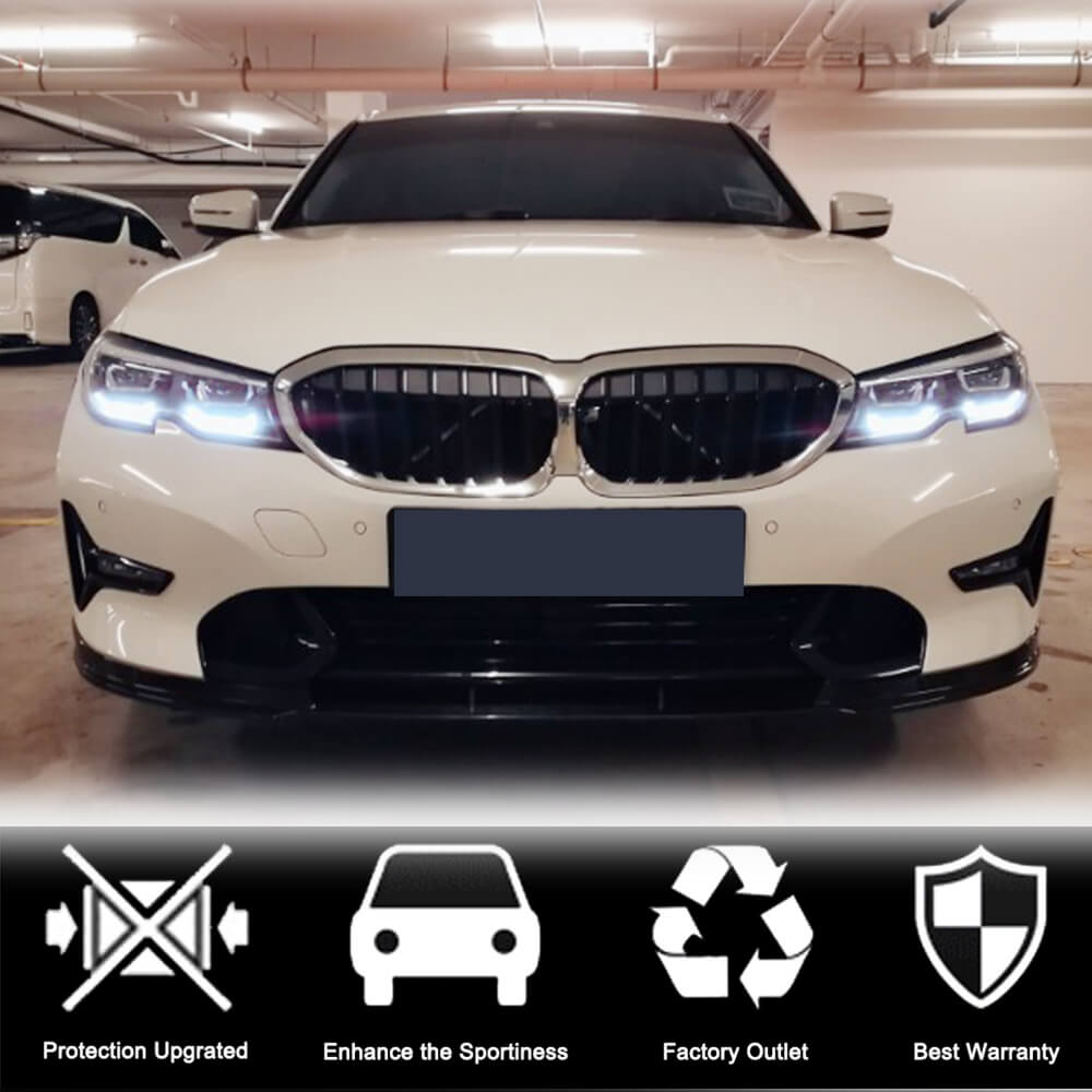 Накладка на передній бампер Lip V2 (для Base 2018-2022, Карбон) - фото 4