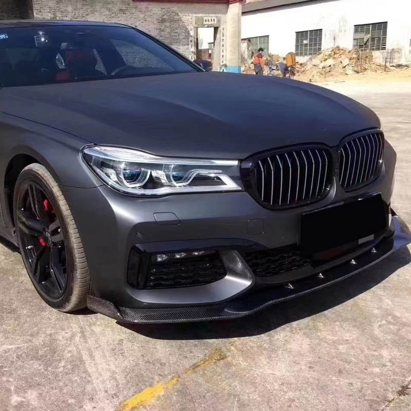 Накладка на передній бампер Lip V2 (для M-Sport 2016-2019, Карбон) - фото 2