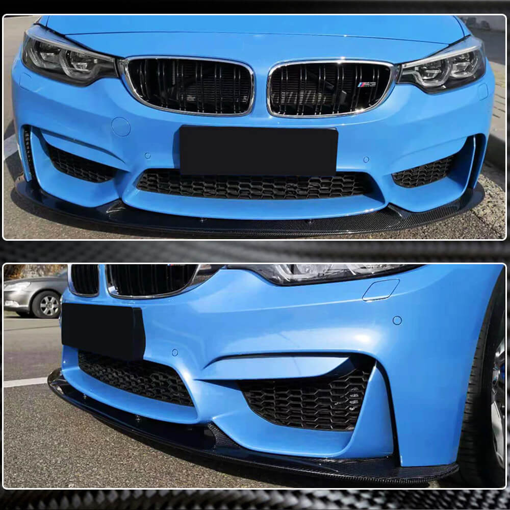 Накладка на передній бампер Lip V4 (для F82/F83, Карбон) - фото 3