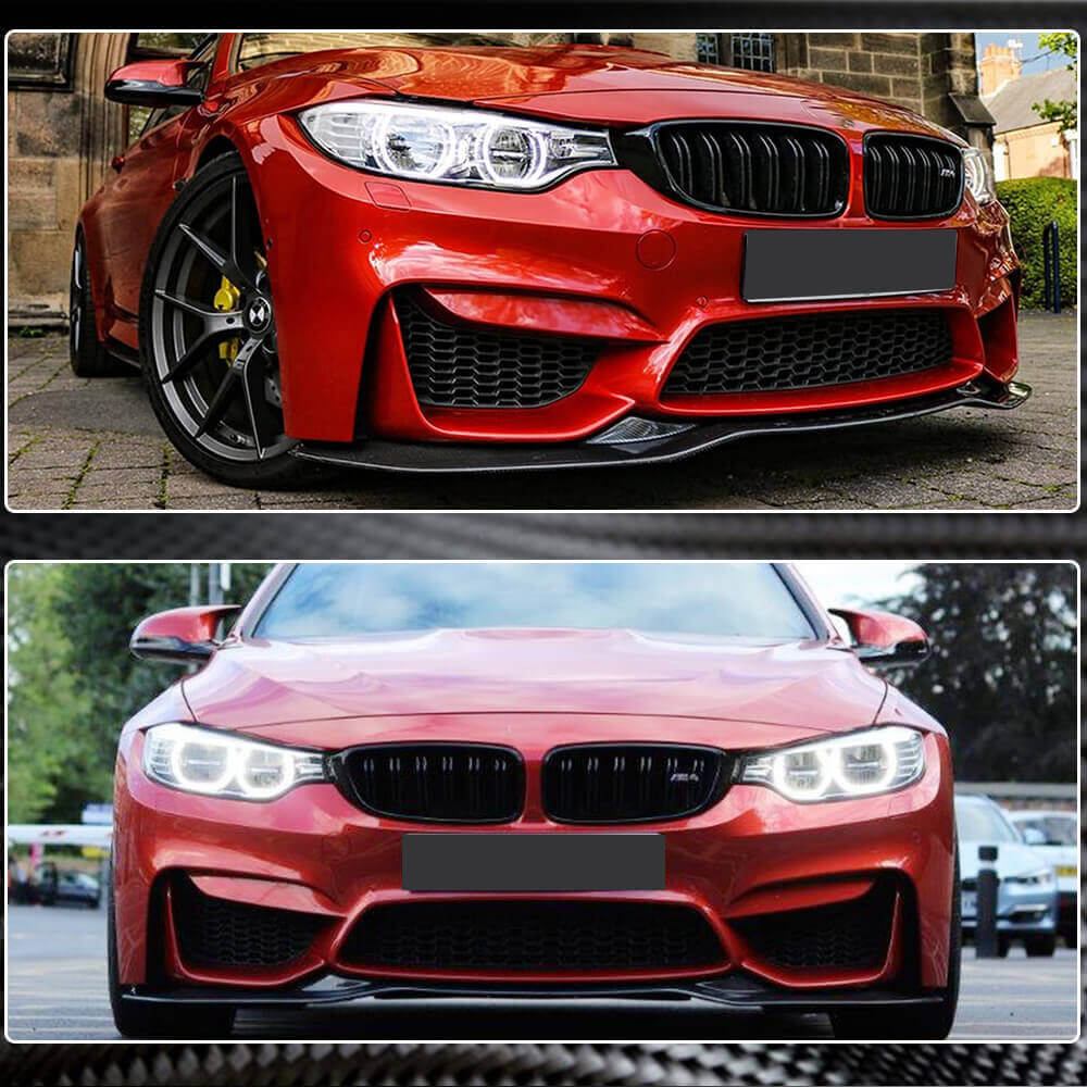 Накладка на передній бампер Lip V9 (для F82/F83, Карбон) - фото 3