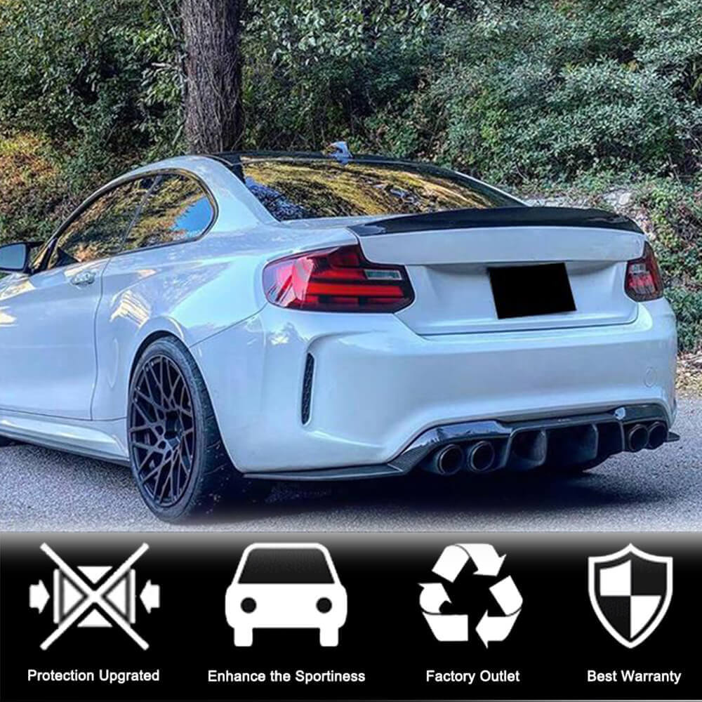 Дифузор заднього бампера V1 (для F87 M2/M2С, Карбон) - фото 3