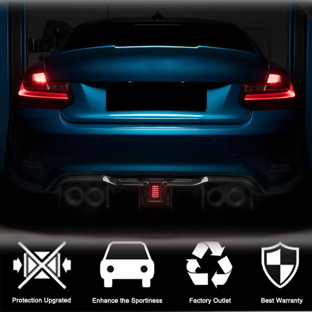 Дифузор заднього бампера V8 (для F87 M2/M2С, Карбон) - фото 3
