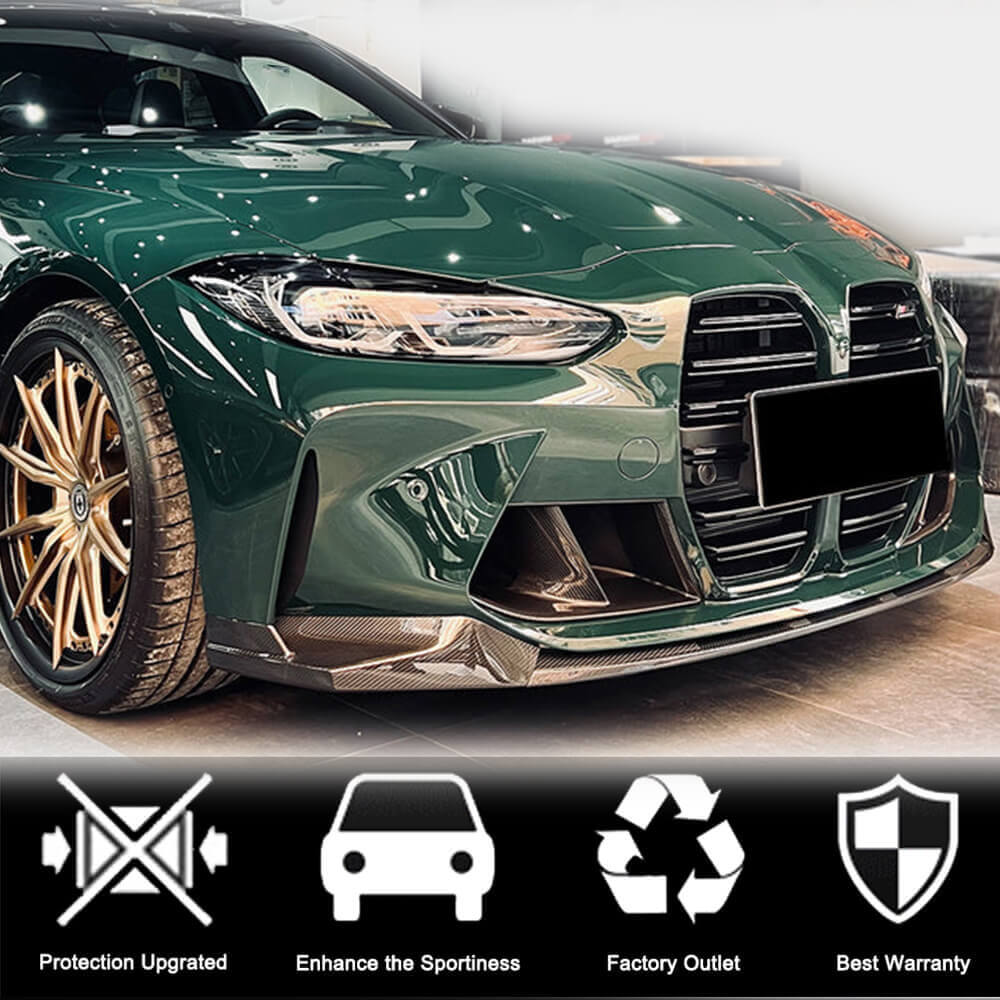 Накладка на передній бампер Lip V3 (для G82/G83, Карбон) - фото 3