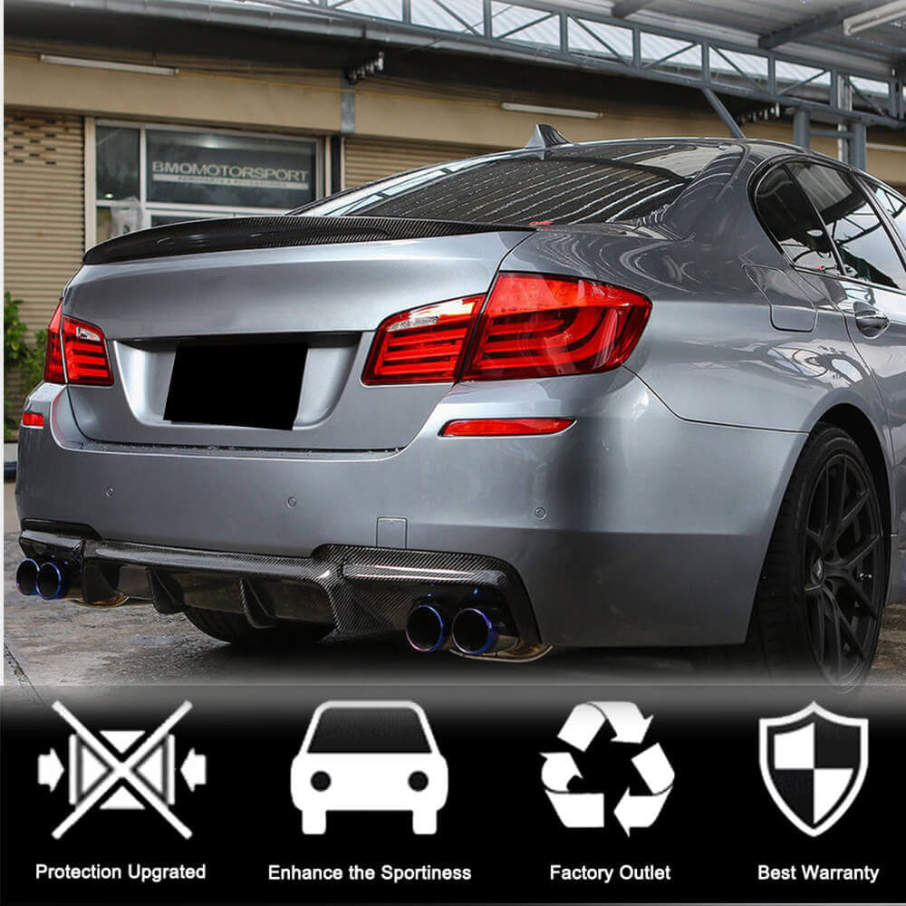 Дифузор заднього бампера V1 (для F10 M-Sport, Карбон) - фото 3