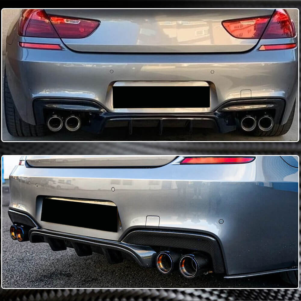 Дифузор заднього бампера V1 (для M-Sport/M6, Карбон) - фото 3