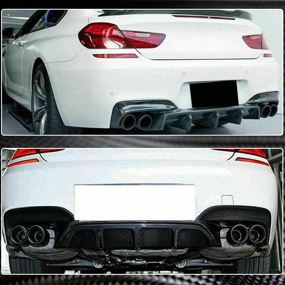 Дифузор заднього бампера V1 (для M-Sport/M6, Карбон) - фото 4