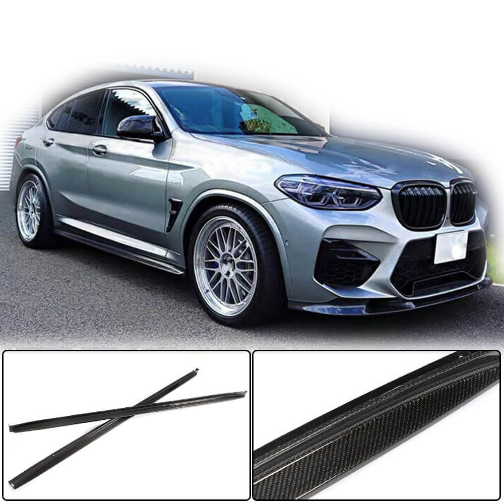 Накладки на пороги V1 (для F97/G01 M-Sport 2018-2021, Карбон) - фото 2