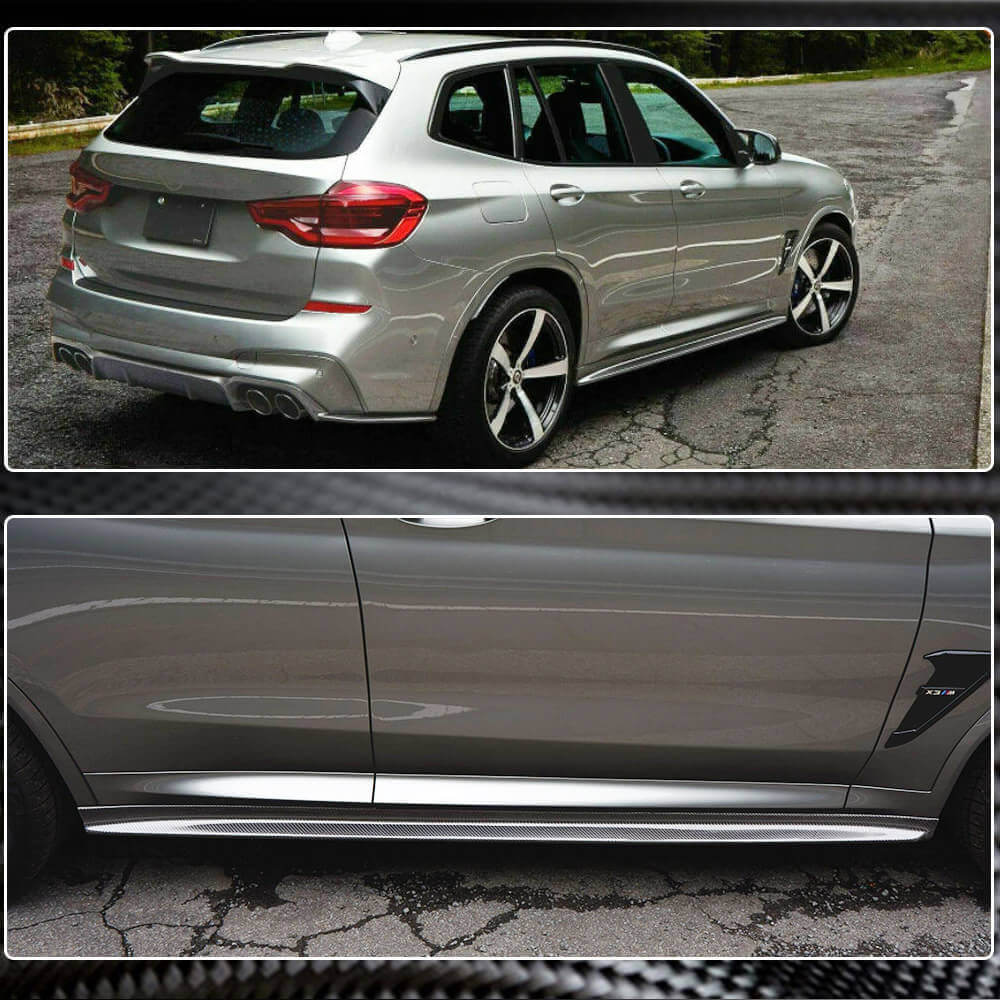Накладки на пороги V1 (для F97/G01 M-Sport 2018-2021, Карбон) - фото 5