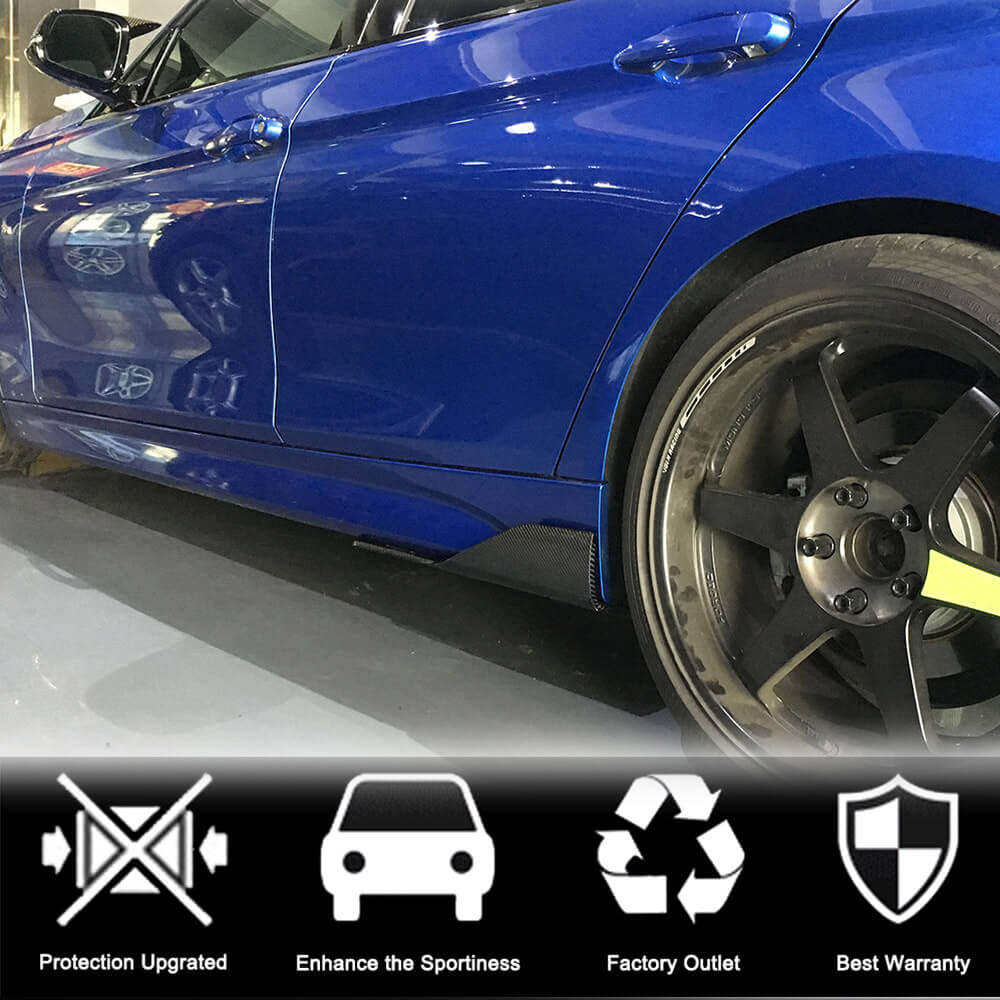 Накладки на пороги V2 (під M-Sport пороги, Карбон) - фото 3
